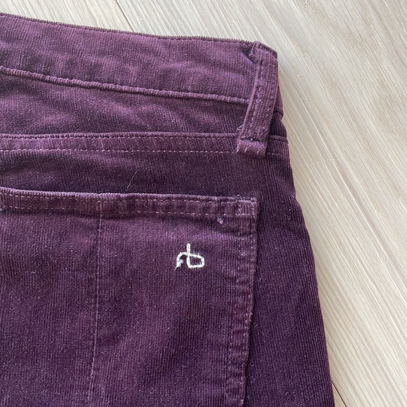 Rag & Bone Wine color corduroy skinny pants - Picture 8 of 9